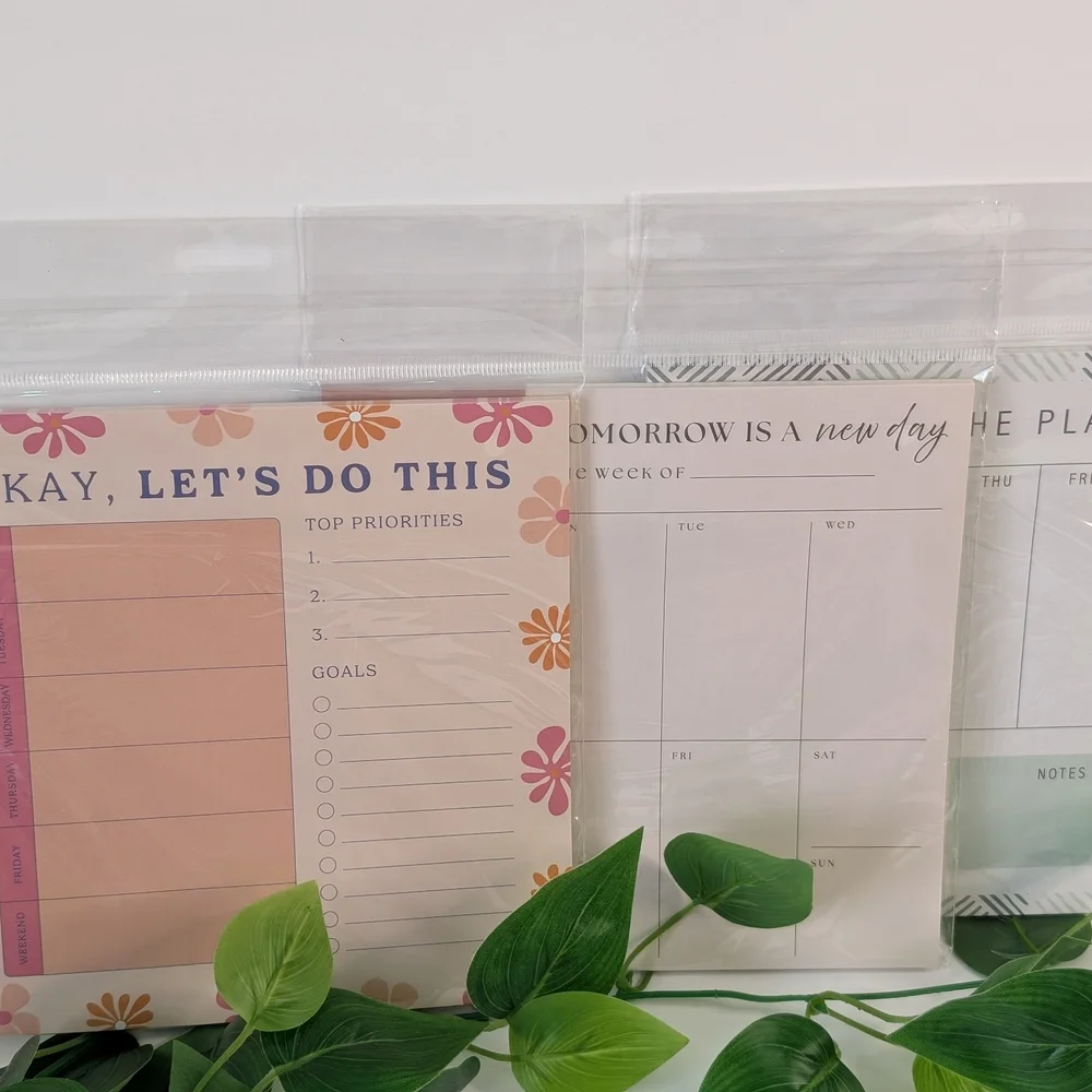 Weekly Planner Whiteboard with Green Accents